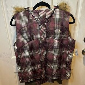 North Face plaid Vest